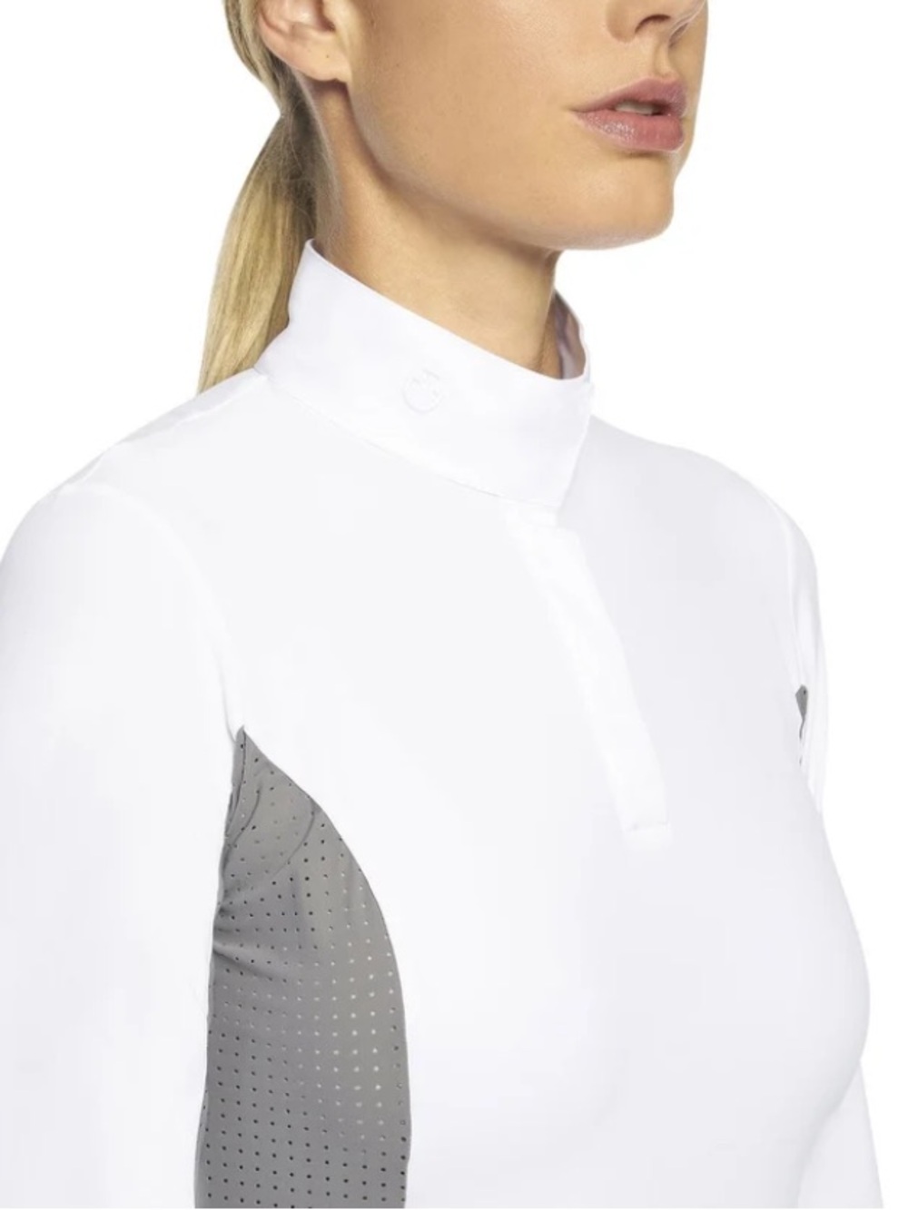 Cavalleria Toscana Hunter Competition Polo Perforated Panels Equestrian Top M